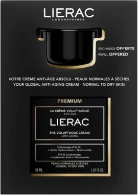 Lierac Promo Set Premium La Creme Voluptueuse Αντιγηραντική Κρέμα 50ml + Δώρο Free Refill 50ml