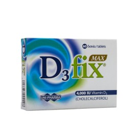 Uni-Pharma D3 Fix Max Vitamin D3, 4000iu 60tabs