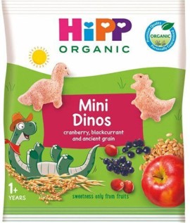 Hipp Organic Mini Dinos Σνακ από Δημητριακά & Χυμούς Φρούτων (από το 1ο έτος) 30 g