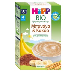 Hipp Bio Κρέμα Δημητριακών με Μπανάνα & Κακάο Χωρίς Γάλα 200 g