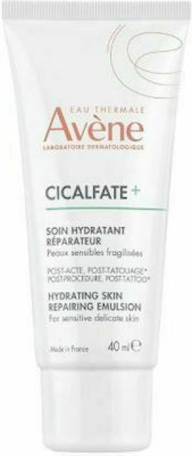 Avene Cicalfate+ Hydrating Skin Repairing Emulsion Post-Act Restorative and Moisturizing Care 40 ml