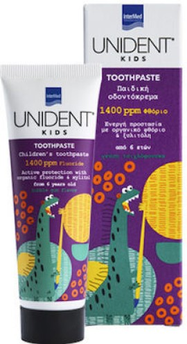 Intermed Unident Kids Toothpaste 1400 ppm Fluoride Παιδική Οδοντόκρεμα 50 ml