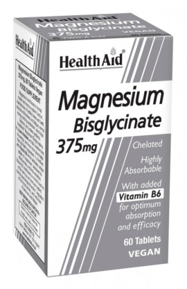 Health Aid Magnesium Bisglycinate 375 mg 60 veg tabs