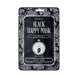 Kocostar Black Happy Mask, Μάσκα Καθαρισμού Με Άνθρακα 1τμχ.