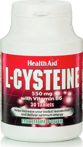 Health Aid L-Cysteine Συμπλήρωμα Διατροφής για Αύξηση του Μεταβολισ...