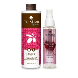 Messinian Spa Promo Pomegranate & Honey Dry Oil 100ml & Showergel Pomegranate & Honey 300ml