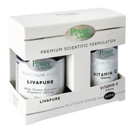 Power of Nature Platinum Range LivaPure Dietary Supplement for Liver Health 30 tablets + Gift Vitamin C 1000 mg 20 tablets