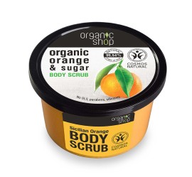 Natura Siberica-Organic Shop Body Scrub Sicilian Orange Body Scrub, Orange and Sugar 250ml