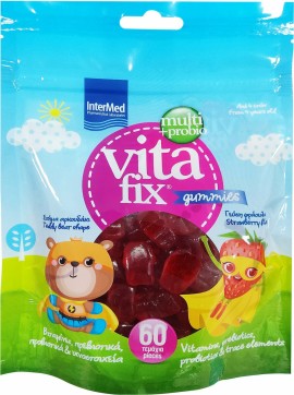 Intermed Vitafix Multi + Probio Gummies Ζελεδάκια με Γεύση Φράουλα Σακουλάκι με 60 τεμάχια
