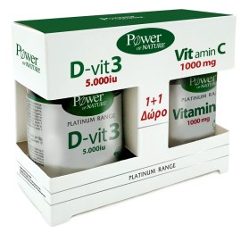 Power Health Classics Platinum Range Vitamin D-Vit3 5000iu 60 ταμπλέτες & Vitamin C 1000mg 20 ταμπλέτες