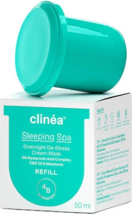 Clinéa Sleeping Spa Overnight De-Stress Cream-Mask Refill Κρέμα-Μάσκα Νυκτός 50 ml