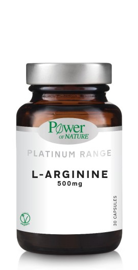 Power of Nature Platinum Range L-Arginine 500 mg 30 φυτικές κάψουλες