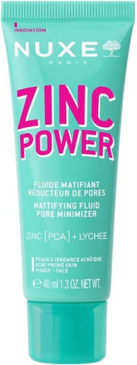 Nuxe Zinc Power Light Ρυθμιστική Λεπτόρρευστη Κρέμα Προσώπου 40ml