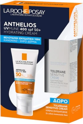 La Roche-Posay Anthelios Promo UVMUNE400 Hydrating Cream SPF50+ με Άρωμα 50ml & ΔΩΡΟ Ενυδατική Κρέμα Toleriane Sensitive 15ml