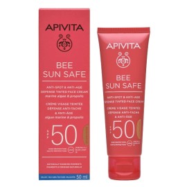 Apivita Bee Sun Safe Anti-Spot & Anti-age Defense Tinted Face Cream SPF50 50ml