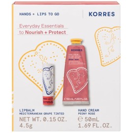 Korres Promo Hands + Lips To Go Σετ Περιποίησης με Peony Rose Κρέμα...