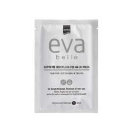 Intermed Eva Belle Supreme Biocellulose, Μάσκα Λαιμού Με Υαλουρονικό Οξύ & Γλυκερίνη 2τμχ