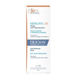 Ducray Keracnyl UV SPF50+ Λεπτόρρευστη Αντηλιακή Κρέμα για το Δέρμα με Τάση Ακμής 50 ml