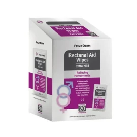 Frezyderm Rectanal Aid Wipes Καθαρισμός & Ανακούφιση των Συμπτωμάτων των Αιμορροϊδων, 20τμχ