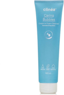 Clinéa Caring Bubbles Cream to Foam Cleanser Κρεμώδης Αφρός Καθαρισμού Προσώπου 150 ml
