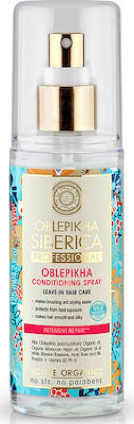 Natura Siberica Oblepikha Conditioning Spray with Organic Hydrolate, Μαλακτικό Spray, Εντατική Επανόρθωση 125ml.