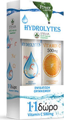 Power Health Hydrolytes Stevia & Vitamin C 500mg 20 + 20 effervescent tablets