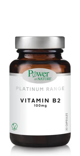 Power of Nature Platinum Range Vitamin B2 100 mg 30 φυτικές κάψουλες