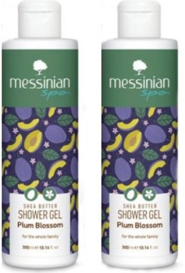 Messinian Spa Promo Shea Butter Shower Gel Plum Blossom 2x300ml