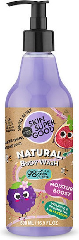 Organic Shop Natural Moisture Boost with Vitamin E & Organic Fig & BlackBerry Body Wash 500ml