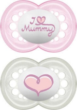 Mam I Love Mummy & Daddy Silicone Pacifier 0m+ 2pcs