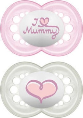 Mam I Love Mummy & Daddy Πιπίλα Σιλικόνης 0m+ 2τμχ