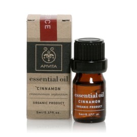 Apivita Essential oil Βιολογικό αιθέριο έλαιο Κανέλλα 5 ml