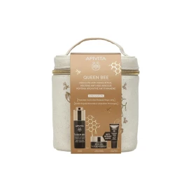 Apivita Promo Queen Bee Ρουτίνα Απόλυτης Αντιγήρανσης με Queen Bee Serum Αντιγηραντικός Ορός Προσώπου, 30ml & Δώρο Queen Bee Αντιγηραντική Κρέμα Ελαφριάς Υφής, 15ml, Κρέμα Ματιών, 5ml & Νεσεσέρ, 1τεμ, 1σετ