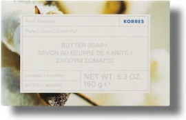 Korres Pure Cotton Butter Soap Σαπούνι Σώματος Αγνό Βαμβάκι 150 g