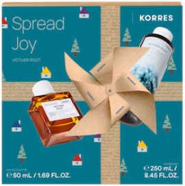 Korres Spread Joy Vetiver Root Eau De Toilette 50 ml + Aromatic Shower Gel 250 ml