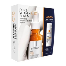 La Roche Posay Pure Vitamin C10 Serum Αντιοξειδωτικός Ορός 30 ml + Δώρο Anthelios Age Correct SPF50 15 ml