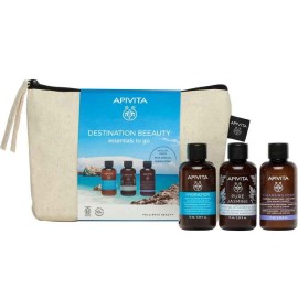 Apivita Destination Beauty Essentials to Go Ολοκληρωμένο Σετ Καθαρισμού Προσώπου-Σώματος-Μαλλιών