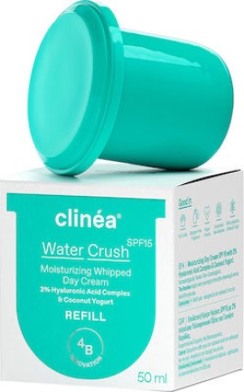 Clinéa Water Crush Moisturizing Whipped Day Cream SPF15 Refill Ενυδατική Κρέμα Ημέρας 50 ml
