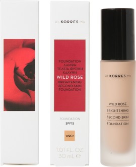 Korres Wild Rose Brightening Foundation SPF15 WRF2 Liquid make-up 30ml