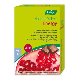 A.VOGEL Natural Toffees Energy Καραμέλες με Γεύση Κακάο & Ρόδι 115gr