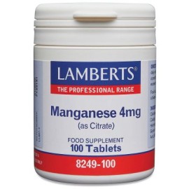 Lamberts Manganese 4 mg (as citrate) 100 tabs