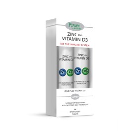 Power Health Zinc Plus Vitamin D3 2000iu 2 x 20 αναβράζοντα δισκία