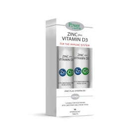 Power Health Zinc Plus Vitamin D3 2000iu 2 x 20 αναβράζοντα δισκία