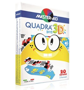 Master Aid Αυτοκόλλητα Επιθέματα Quadra 3D Boys για Παιδιά 20τμχ