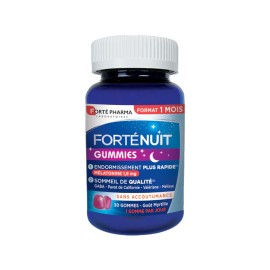 Forte Pharma Fortenuit Gummies Melatonin 1.9mg Blueberry Flavor 30 Chewable Gels
