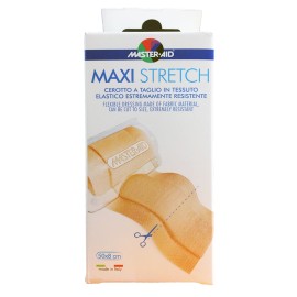 Master Aid Maxi Stretch Adhesive Roll of Continuous Gauze Brown Color 50x8cm