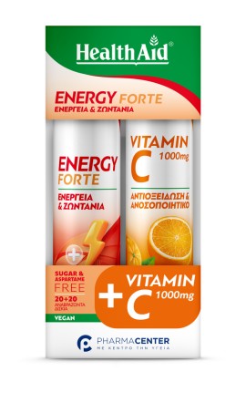 Health Aid Energy Forte Γεύση Τροπικά Φρούτα 20 Αναβράζοντα Δισκία ...