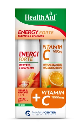 Health Aid Energy Forte Γεύση Τροπικά Φρούτα 20 Αναβράζοντα Δισκία ...