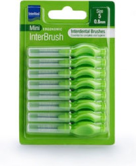 Intermed Ergonomic InterBrush Mini Size 5 Interdental Brushes Green 8pcs.