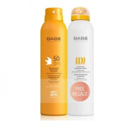Babe Laboratorios Promo Transparent Suncreen Wetskin SPF50 200ml & Soothing Repairing Spray 200ml
